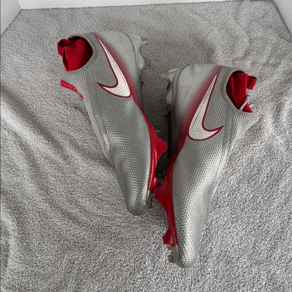 Nike Vapor 360PRO football cleats men size 12 Silver and Red Athletic Shoes - Picture 4 of 13